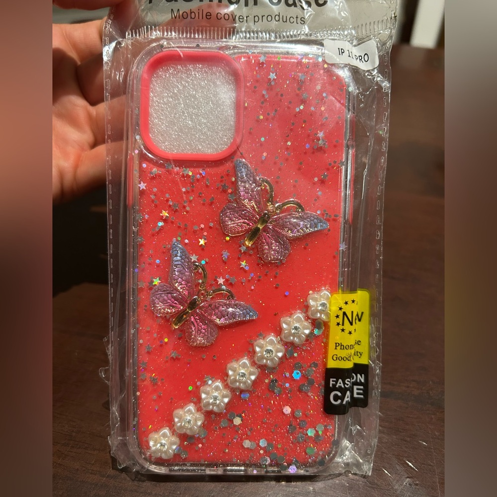 Fashion Case Red Butterfly Phone Cover for IPhone 11 Pro